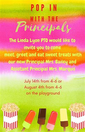  Join your new principals for a sweet treat on the playground.